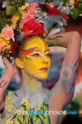 Samui Body Painting Stock Photo