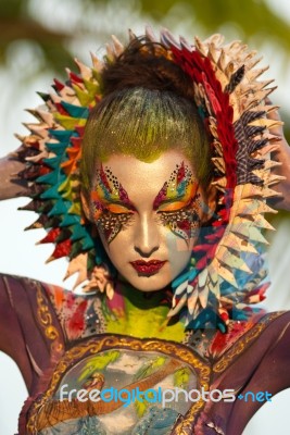 Samui Body Painting Stock Image