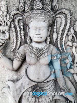 Samut Prakan, Thailand - October 16 : Khmer Arts In The Ancient City On October 16, 2013 In Samut Prakan, Thailand Stock Photo