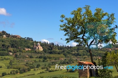 San Biagio Church Tuscany Stock Photo