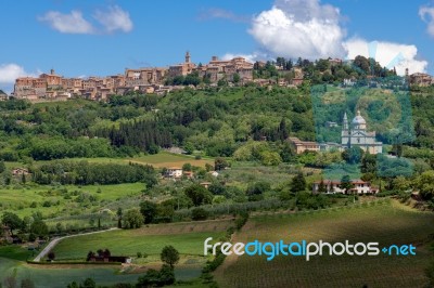 San Biagio Church Tuscany Stock Photo