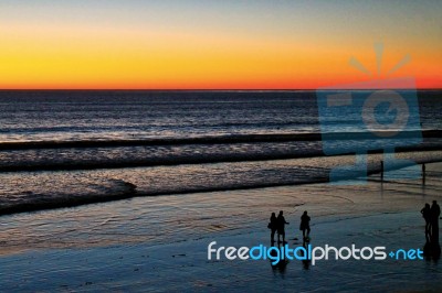 San Diego Sunset In October Stock Photo