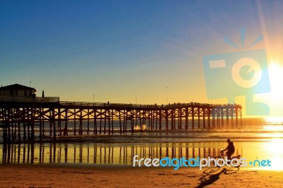 San Diego Sunset In October Stock Photo