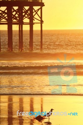 San Diego Sunset In October Stock Photo