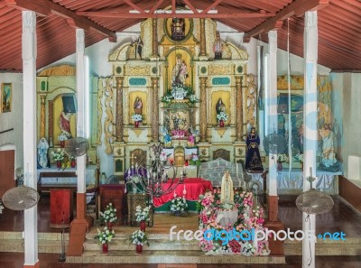 San Pedro Church In Taboga Island Panama Stock Photo