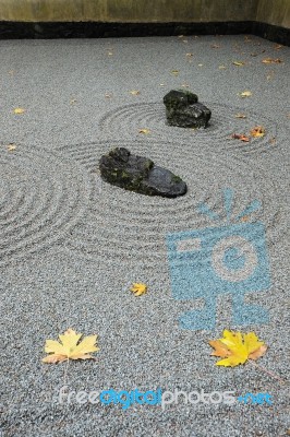 Sand And Stone Garden Stock Photo