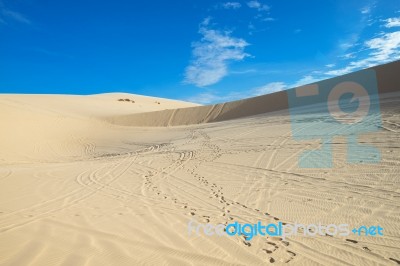 Sand And The Blue Sky Stock Photo