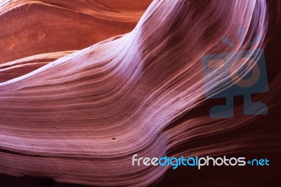 Sand Scoured Rocks In Lower Antelope Canyon Stock Photo