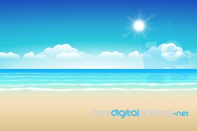 Sand Sea Sky Stock Image