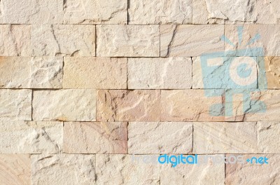 Sand Stone Brick Wall Stock Photo