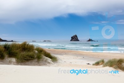 Sandfly Bay Stock Photo