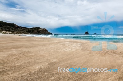 Sandfly Bay Stock Photo