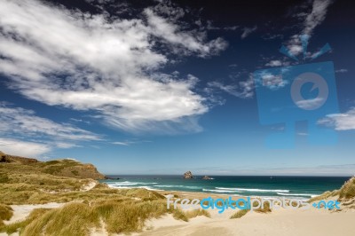 Sandfly Bay Stock Photo