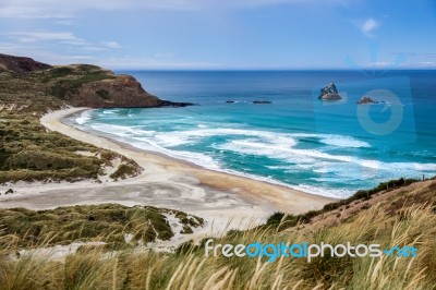 Sandfly Bay Stock Photo