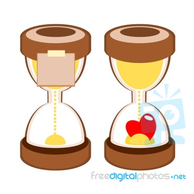 Sandglass Deadline Time  Stock Image