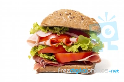 Sandwich With Ham Stock Photo