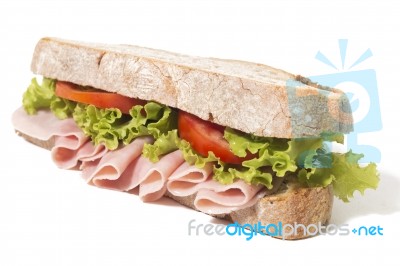 Sandwich With Ham Stock Photo