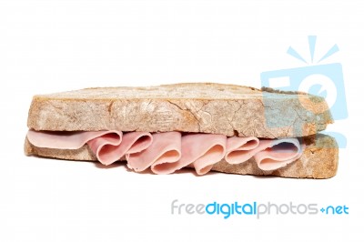 Sandwich With Ham Stock Photo