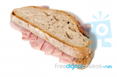 Sandwich With Ham Stock Photo