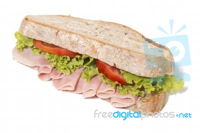 Sandwich With Ham Stock Photo