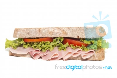 Sandwich With Ham Stock Photo