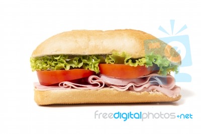 Sandwich With  Ham Stock Photo