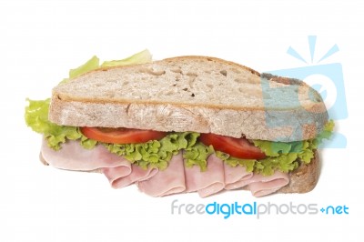 Sandwich With Ham Stock Photo