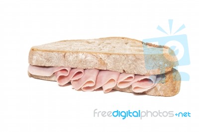 Sandwich With Ham Stock Photo