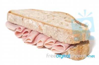 Sandwich With Ham Stock Photo