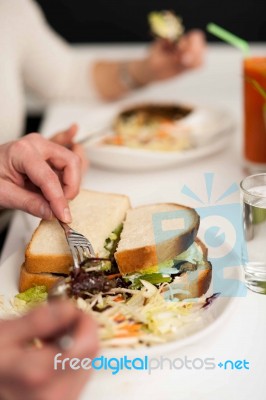 Sandwiches, Closeup Shot Stock Photo