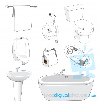 Sanitary Ware Bathroom Stock Image