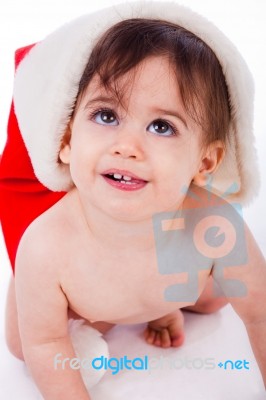 Santa Baby Smile Stock Photo