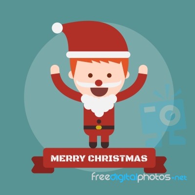 Santa Claus,  Cartoon Concept Abstract Business Stock Image