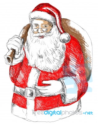 Santa Claus Father Christmas Retro Stock Image