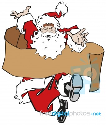 Santa Claus On A White Background Stock Image