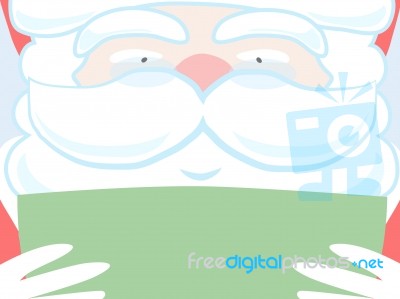 Santa Claus Reading Paper Stock Image