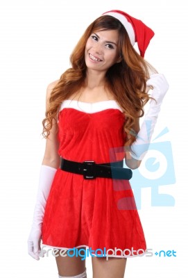 Santa Claus Woman Stock Photo