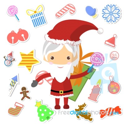 Santa Girl Claus Stock Image