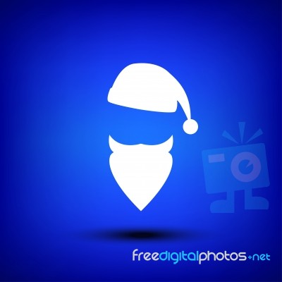 Santa White On Blue Stock Image