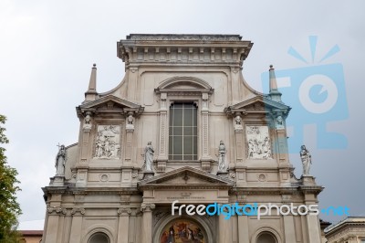 Santi Bartolomeo E Stefano Church In Bergamo Stock Photo