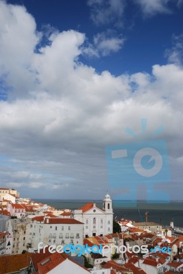 Santo Estevao Church In Lisbon Stock Photo