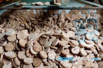 Sao Bras De Alportel, Algarve/portugal - March 9 : Cork Factory Stock Photo