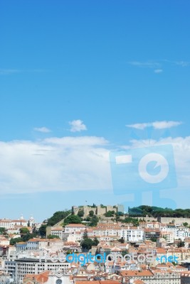 Sao Jorge Castle In Lisbon, Portugal Stock Photo