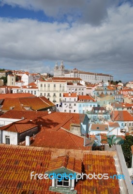 Sao Vicente De Fora Church In Lisbon Stock Photo