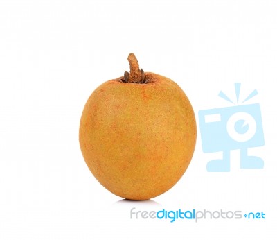 Sapodilla Isolated On The White Background Stock Photo