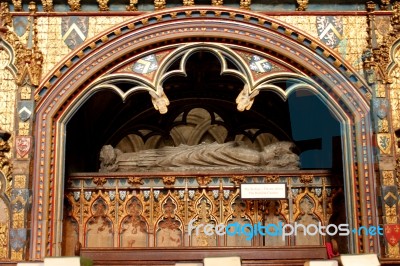 Sarcophagus At Durham Cathedral Stock Photo