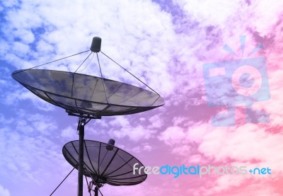 Satellite Dish Stock Photo