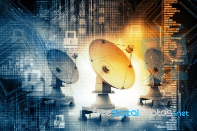 Satellite Dish Transmission Stock Image