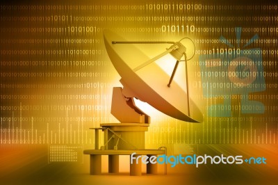 Satellite Dish Transmission Data Stock Image