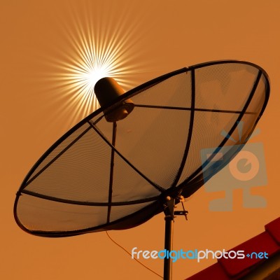 Satellite Dishes Stock Photo